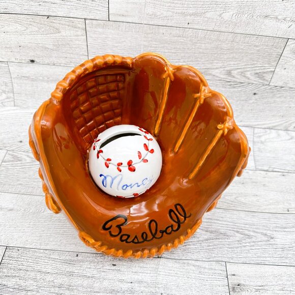 Goods Gallery Inc. Baseball Glove and Ball Ceramic Bank - Picture 3 of 7